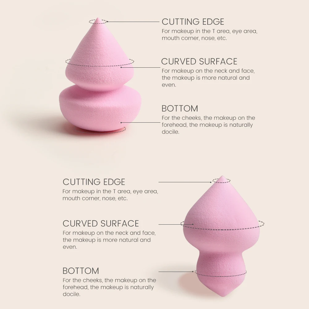 MAANGE 2 предмета безлатексный розовый макияж губка пуфы для влажной и сухой двойной