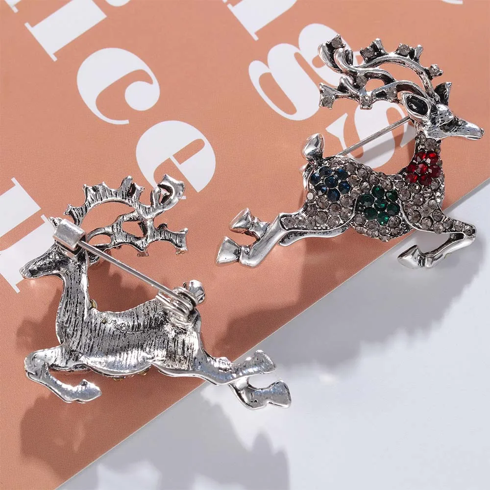 Модные милые беговые Броши с оленями для женщин рождественские подарки