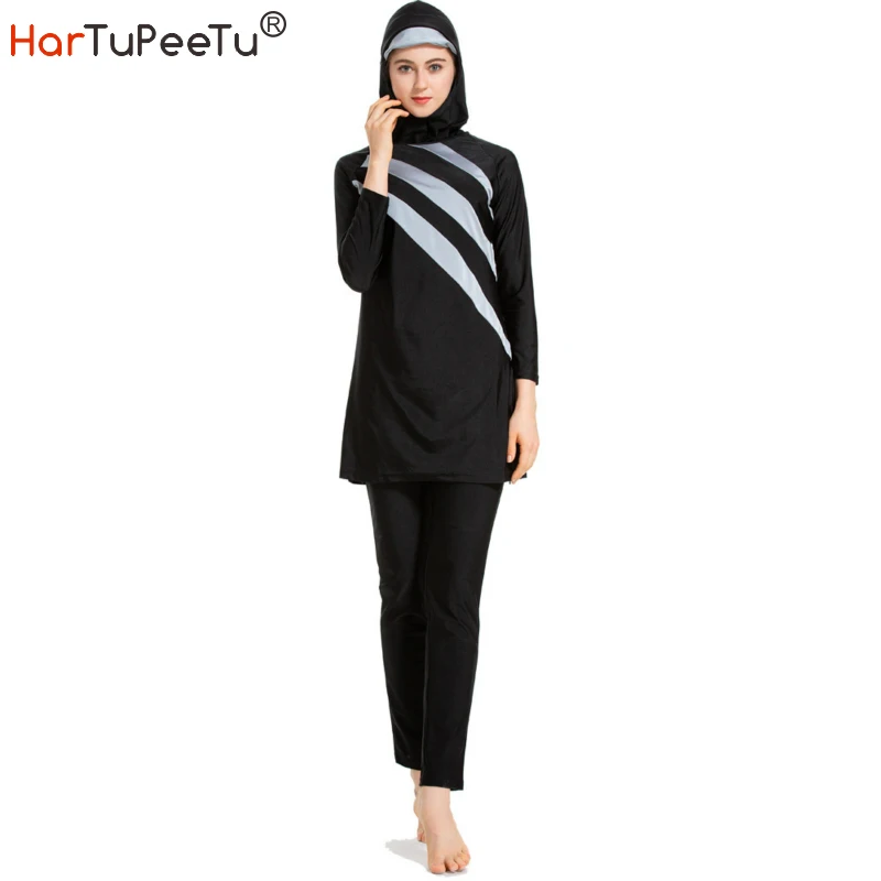 

Солнцезащитный купальный костюм для женщин, мусульманский Буркини, пляжный купальный костюм, мусульманский купальный костюм, спортивный к...