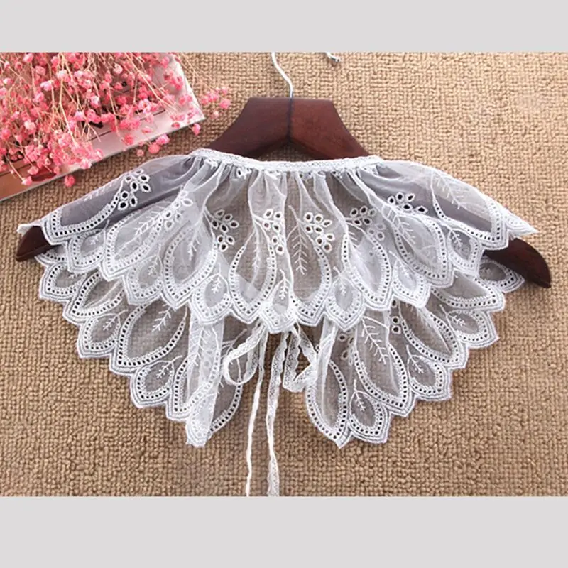 

Women Bandage Lace Blouse Fake False Collar Doll Collar Clothes Shirt Detachable Collars Fashion Decoration