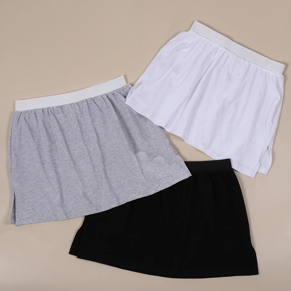 

Adjustable Versatile Fake Hem A-shaped Flared Style Layering Fake Top Lower Sweep for Girl Women Half-Length Splitting Mini Skir