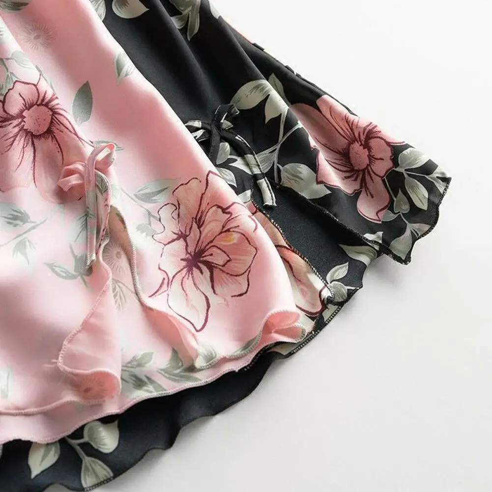 Женская сексуальная пижама атласная шелковая ночная сорочка кружевная рубашка