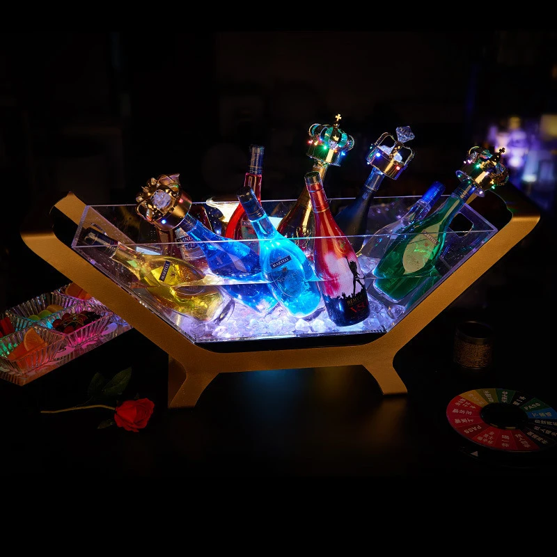 

Wine Bottle Holder Led Load Promotion Led Bucket 12 In Champagne Bottle Size Shaped Bar Personalization boat ice bucket colorful
