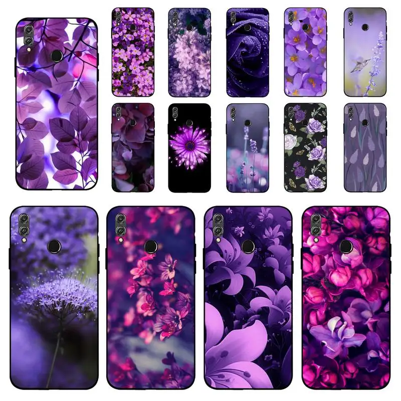 

MaiYaCa Purple Flower Phone Case for Huawei Honor 10 i 8X C 5A 20 9 10 30 lite pro Voew 10 20 V30
