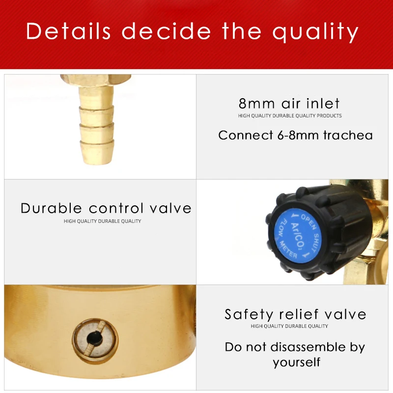 Аргоновый регулятор двухтрубный аргоновый измерительный инструмент CO2 Редуктор