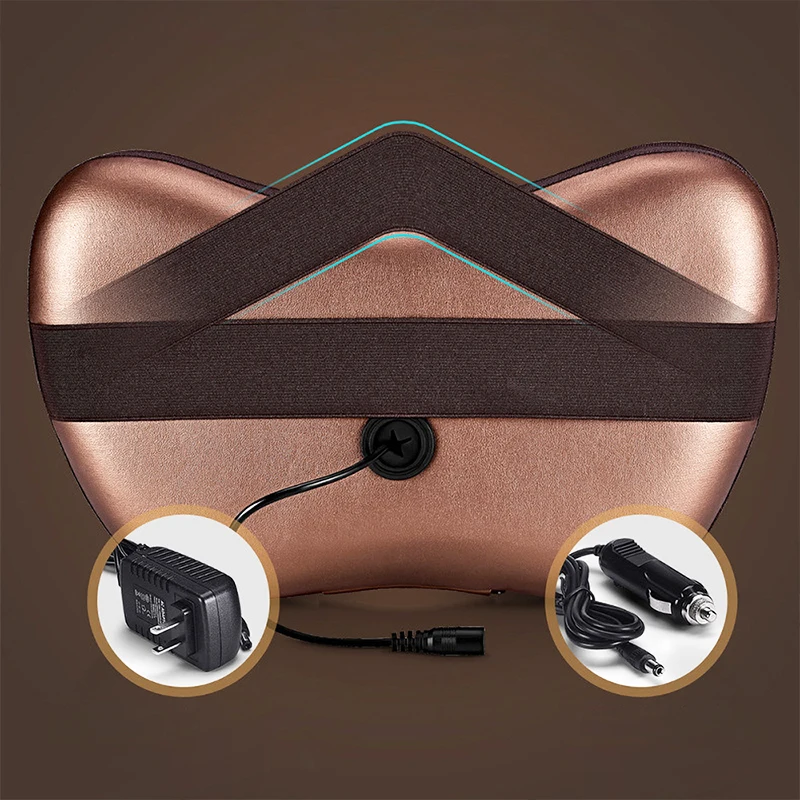 Массажная электрическая подушка с вибрацией разминанием и инфракрасным