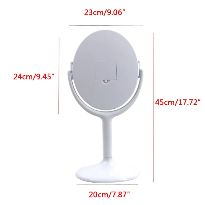 

27RC Tri-Fold Lighted Vanity Mirror with LED Lights Touch Screen 2.5X Magnification Mirror Tabletop Makeup Mirror Travel Mirr