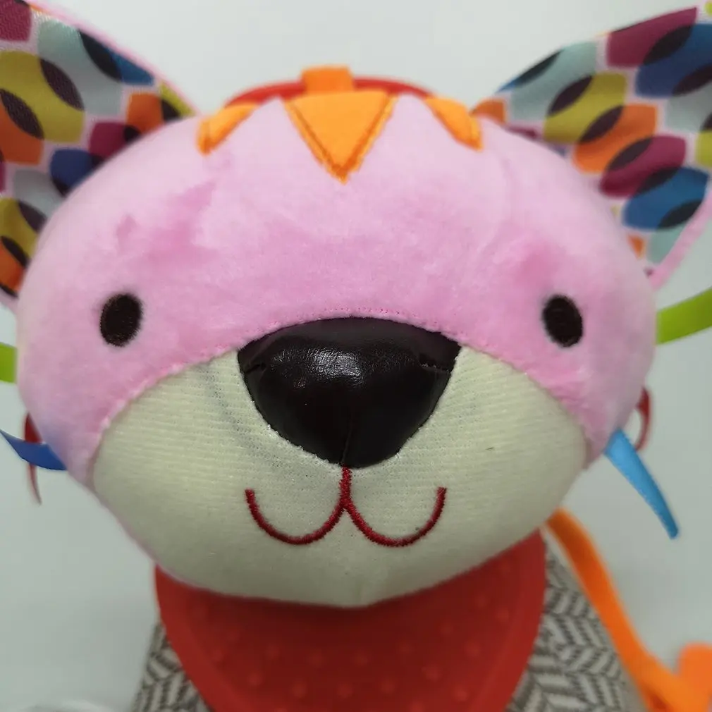

Cartoon Animals Stroller Baby Rattle With Teether Crib Plush Musical Doll Hanging Toys Interactive Early Education Toy
