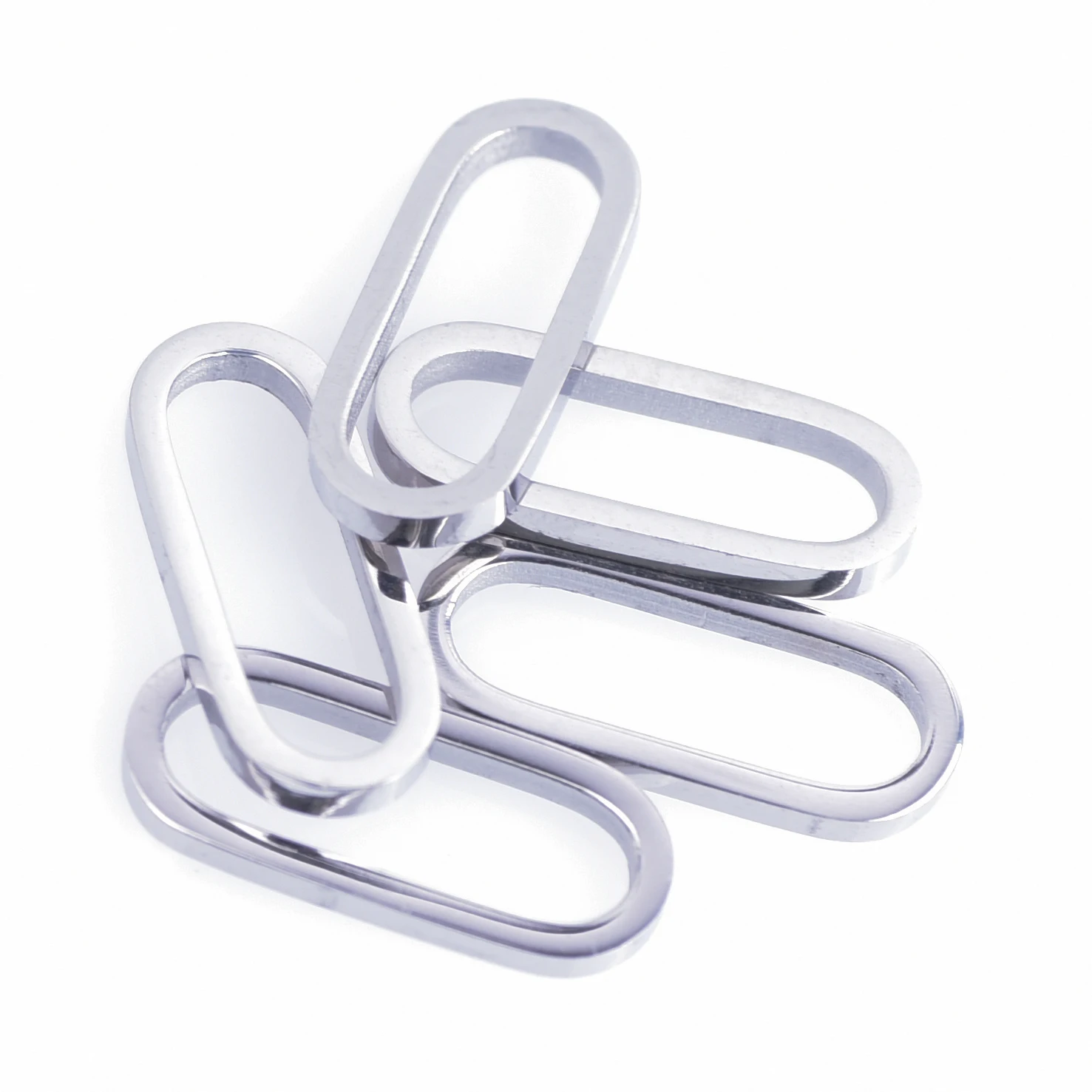 

Wholesale 20pcs/Lot Oval Stainless Steel Charms For Jewelry Making Set DIY Earrings Necklace Accessories Buckle Silver Color