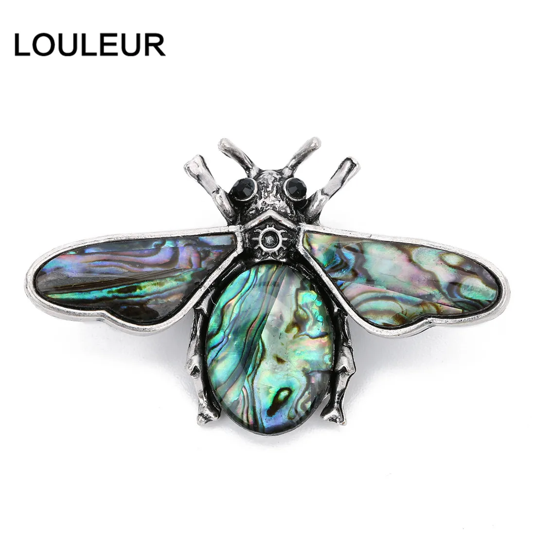 LOULEUR, модный пчелиный натуральный камень, жемчужный кулон в виде раковины абалона, двойное использование, подвеска, ювелирные изделия, изготовление для женщин