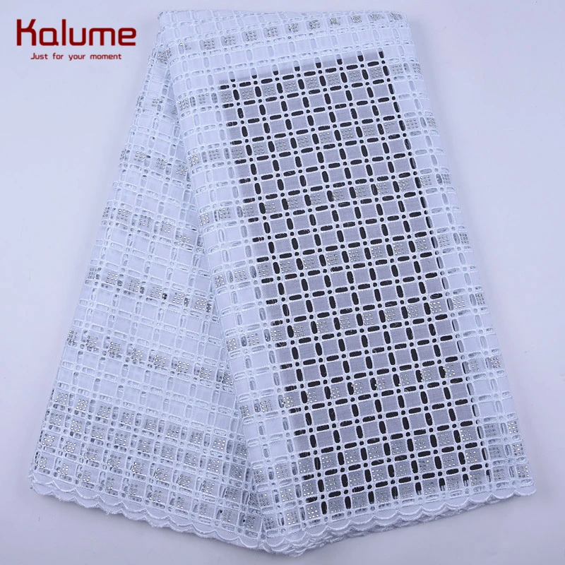 Высококачественная африканская швейцарская хлопковая кружевная ткань Kalume