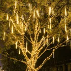 30 см 50 см светодиодный метеоритный душ лампа праздничный свет струна открытый водонепроницаемый двор сосулька снегопад новогоднее рождественское украшение