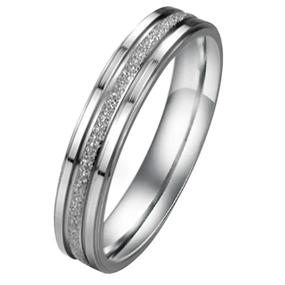 Мужские и женские кольца BONISKISS из нержавеющей стали обручальные с матовой