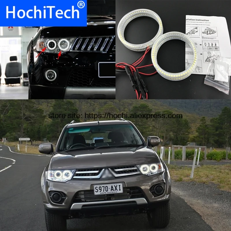HochiTech ультра яркий SMD белый светодиод ангельские глазки halo Кольцо комплект DRL для