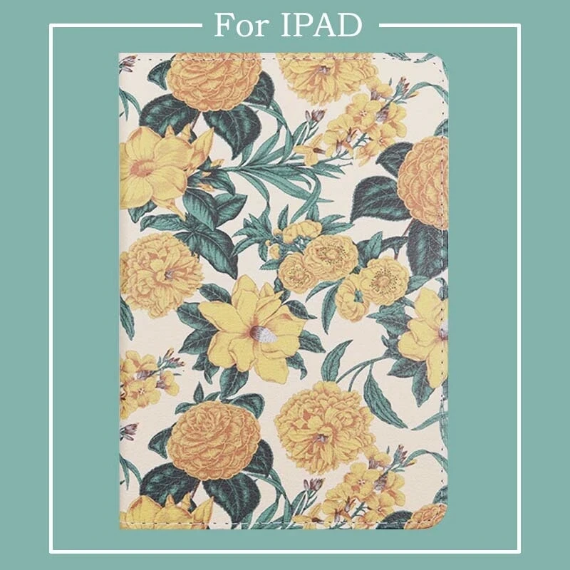 Мультяшный желтый цветок из искусственной кожи чехол для iPad Air 1/2 новый 9 7 2018 234 mini