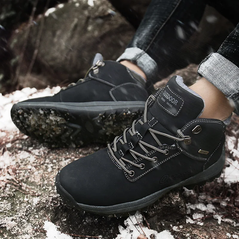 

Men Hiking Shoes Winter Keep Warm Boots Men Waterproof Tactical Boots Outdoor Trekking Shoes Woman Snow Boots Zapatillas Hombre