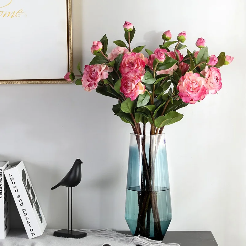 Luyue 2 головки искусственный цветок пиона украшение для свадебной вечеринки дома