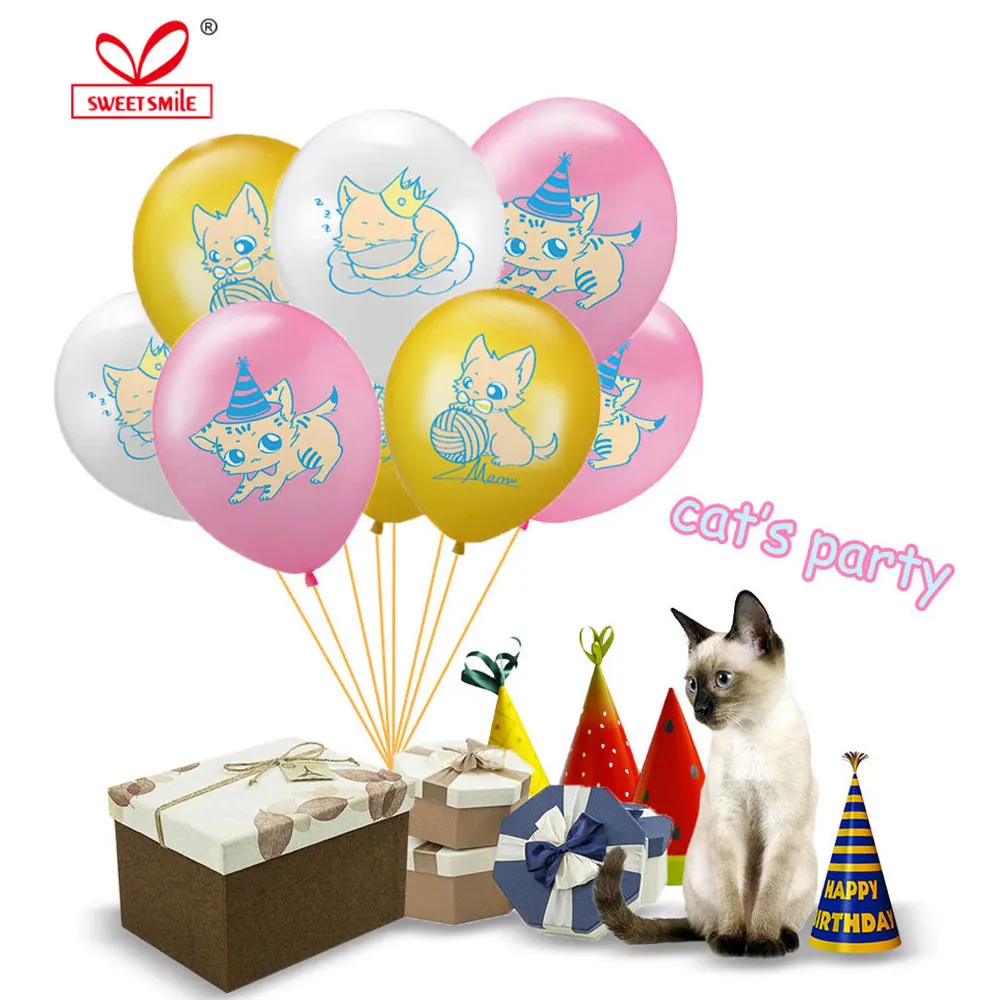 12 дюймов кошка для домашних животных латексный шар Дети Взрослые День Рождения