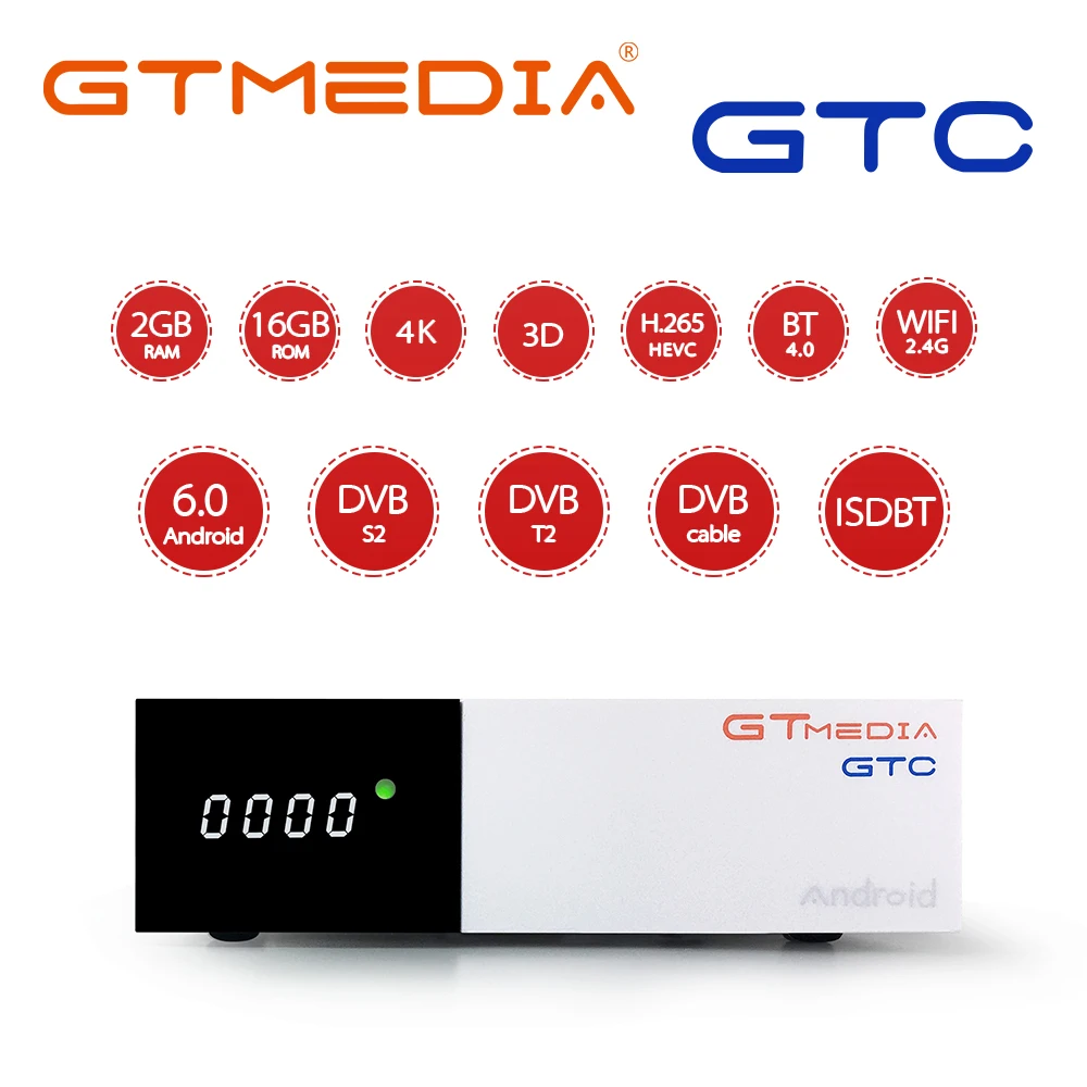 Freesat/GTmedia GTC спутниковый ресивер DVB-T2/S2/кабель ISDBT android 6,0 2 ГБ 16 ГБ+ 1 год IP ТВ/cccam декодер PK X96MIMI ТВ коробка