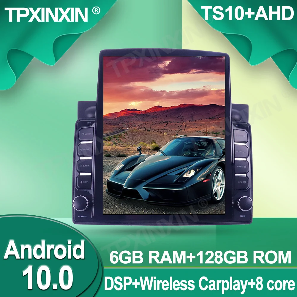 저렴한 128G 테슬라 스타일 화면 안드로이드 무선 카플레이, 자동차 내비게이션 스테레오 수신기 라디오 플레이어 라디오, 기아 모닝 2004-2008