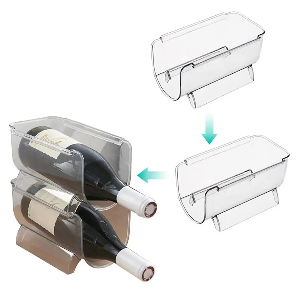 Прозрачный пластиковый стеллаж для хранения компактный акриловый бутылок вина