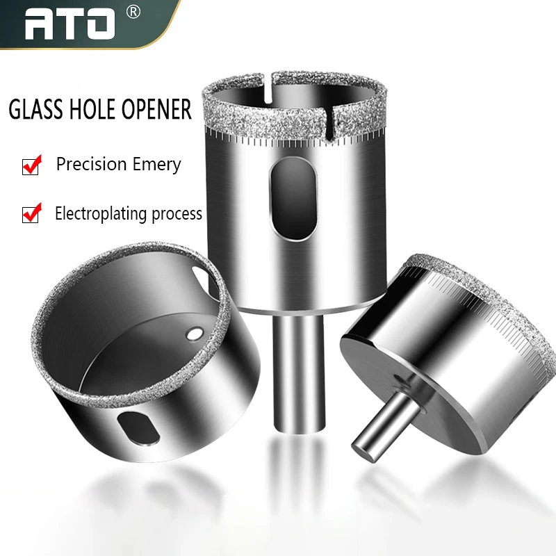 

ATO Diamond Core Hole Saw Drill Bit Kit Woodworking Hole Opener Tools Wood Circle Hole Saw Cutter for Tiles Glass Marble Ceramic