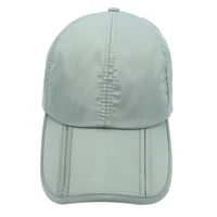 mens sports baseball cap outdoor running cap foldable visor sun cap with storage bag