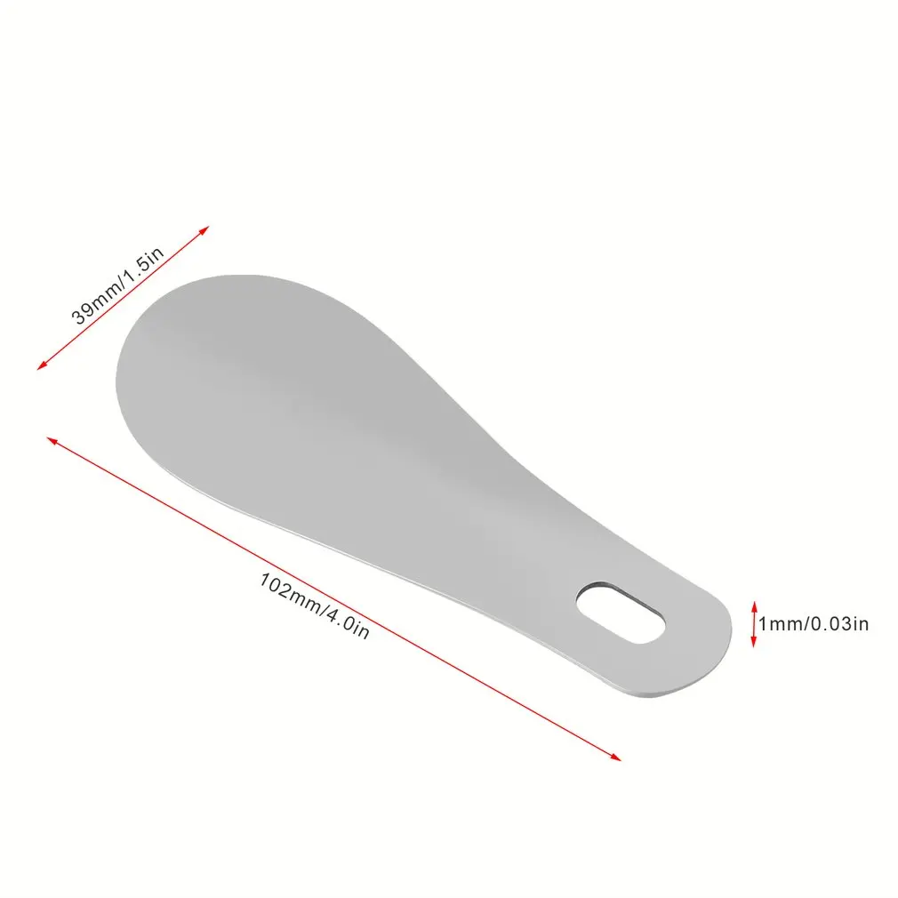 

10.2cm Durable Portable Classic Arch Mini Shoe Horn Professional Stainless Steel Lifter Shoe Horn Long Shoespooner Spoon
