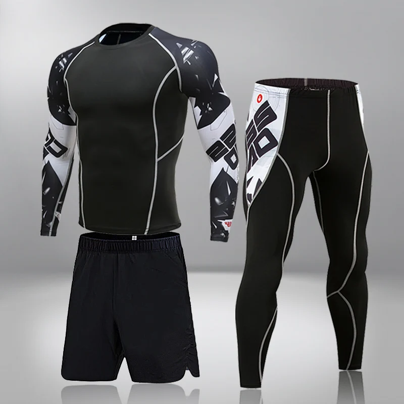 

Men's Jogging Sweatshirt Suit Thermal Underwear Set Thermal Underwear Base Layer Men Sports Compression Long Sleeve Shirts