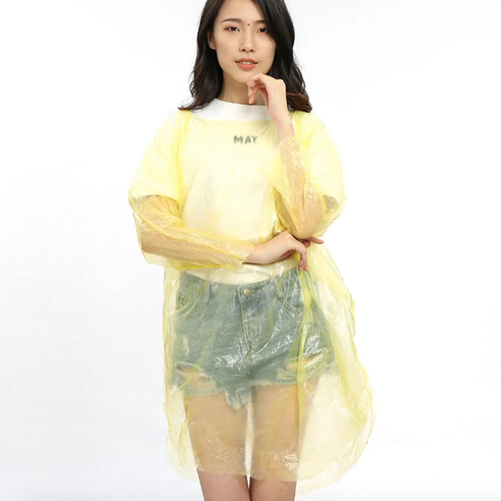 10 шт. одноразовый дождевик для взрослых аварийный водонепроницаемый пончо