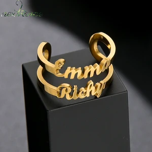 Nextvance персонализированные кольца с двумя именами, регулируемые кольца с бабочками, кольца с именем сердца, детские пары, имена, подарок маме на день рождения