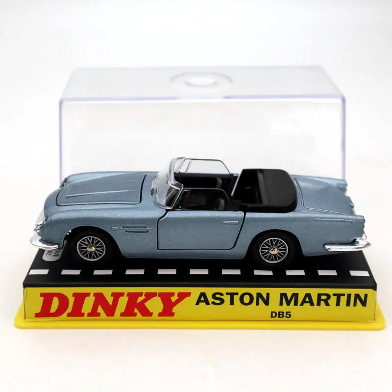 Коллекционные модели автомобилей Aston Martin голубого цвета игрушки DIN Atlas 1:43