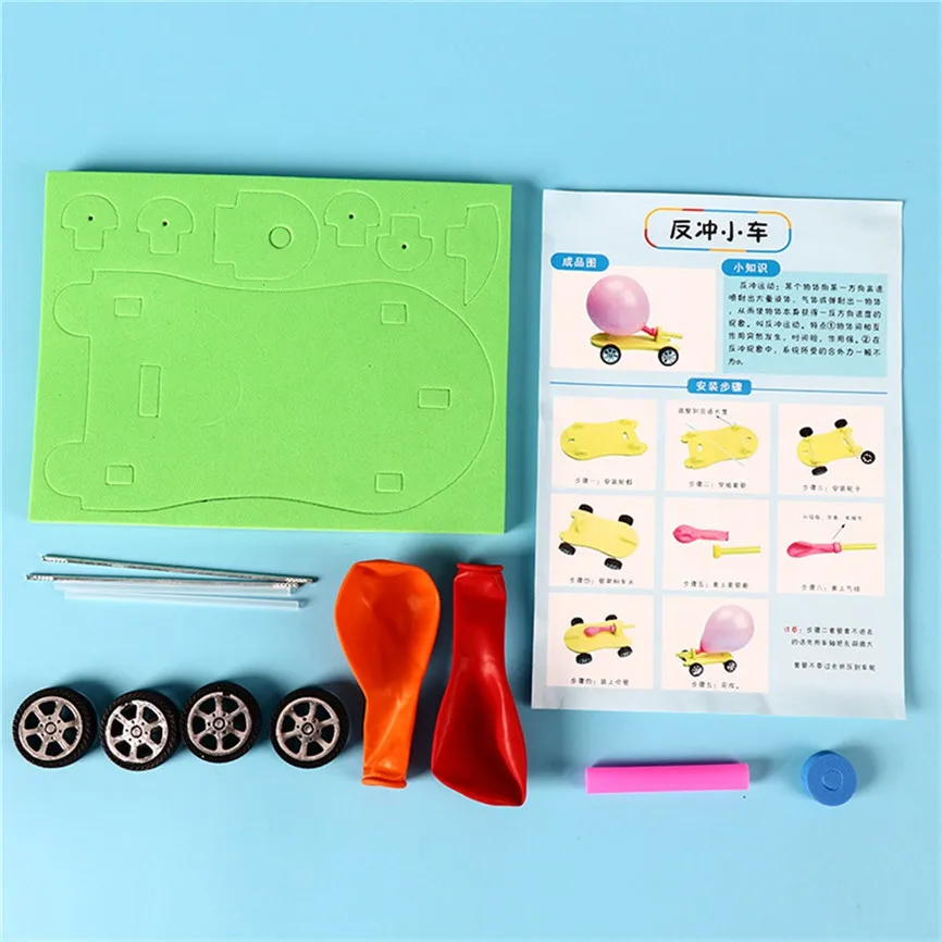 

Toddler Toys Educational Kids DIY Car Kit,DIY Power Car Kit Technology Experiment Educational Toy Small Novelty Delicate Toys
