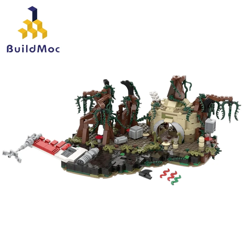 Buildmoc Звездный фильм Империя ударит обратно прокованная земля Дагоба игровой