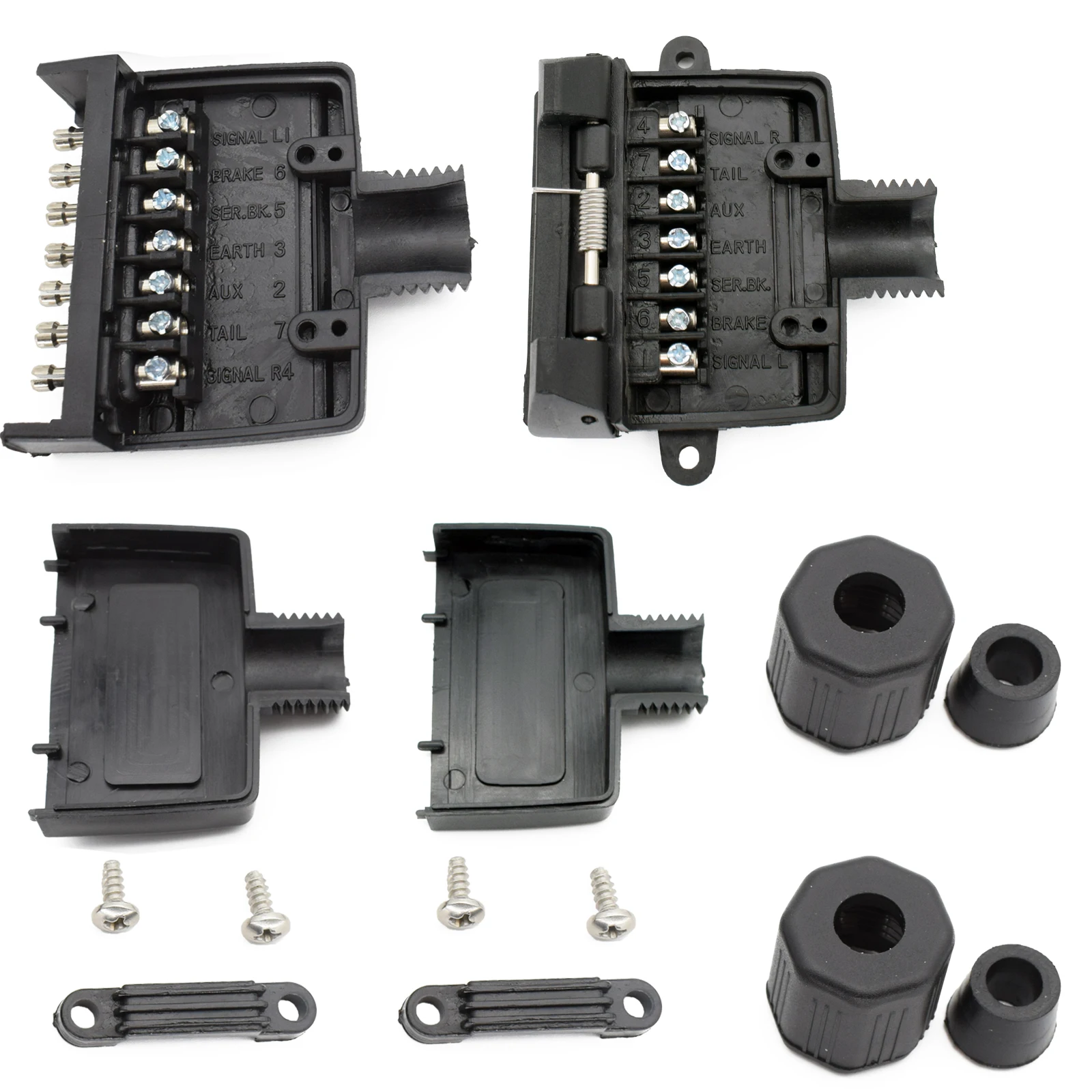 7-контактный плоский крепеж для прицепа штекер муфтовый стыковочный переводник