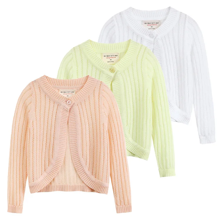 

Baby Cardigan Knit Sweater Fashion Ruffle Round Neckline Knitted Cardigan Long Sleeve Jacket Girls Autumn Winter Sweaters Coat