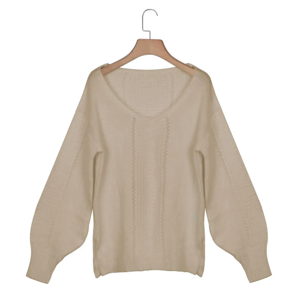 Женский свитер повседневный однотонный кардиган для женщин свитера с V образным
