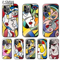 picasso abstract art for apple iphone 12 11 8 7 6 6s xs xr se x 2020 pro max mini plus tempered glass cover phone case