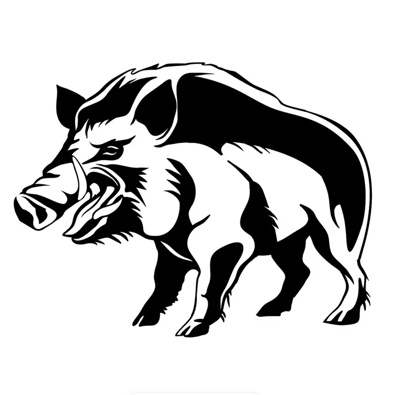 

LLY-0372 Personality Car Stickers A Wild Boar Modeling Decal PVC New Design Fashion Cool StyleTop Quality Waterproof Cars Decals
