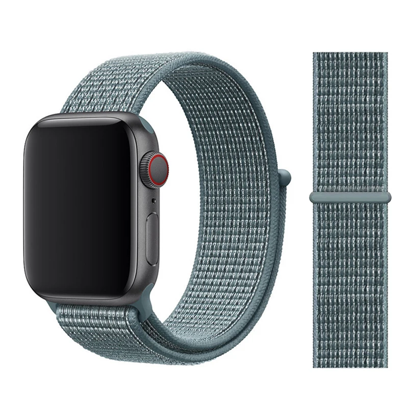 Нейлоновый ремешок для Apple watch 5 ремешок 44 мм 40 мм iWatch ремешок 42 мм 38 мм спортивный ремешок для часов Браслет Apple watch 4 3 2 1 38 40 44 мм - Цвет ремешка: Celestial Teal