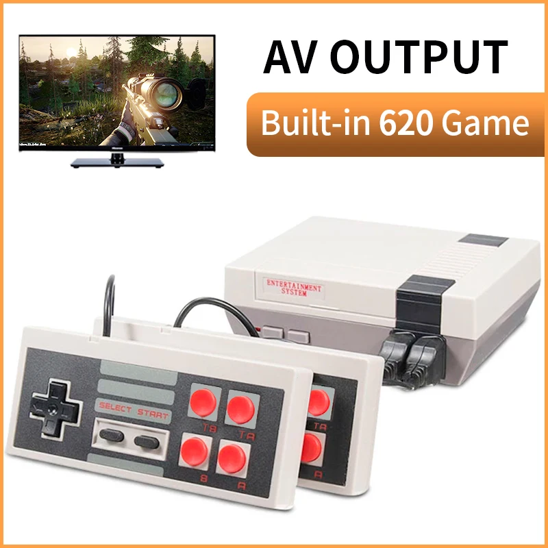 Мини-игровые консоли 8 бит Ретро ТВ видео игровые с 620 классическими играми