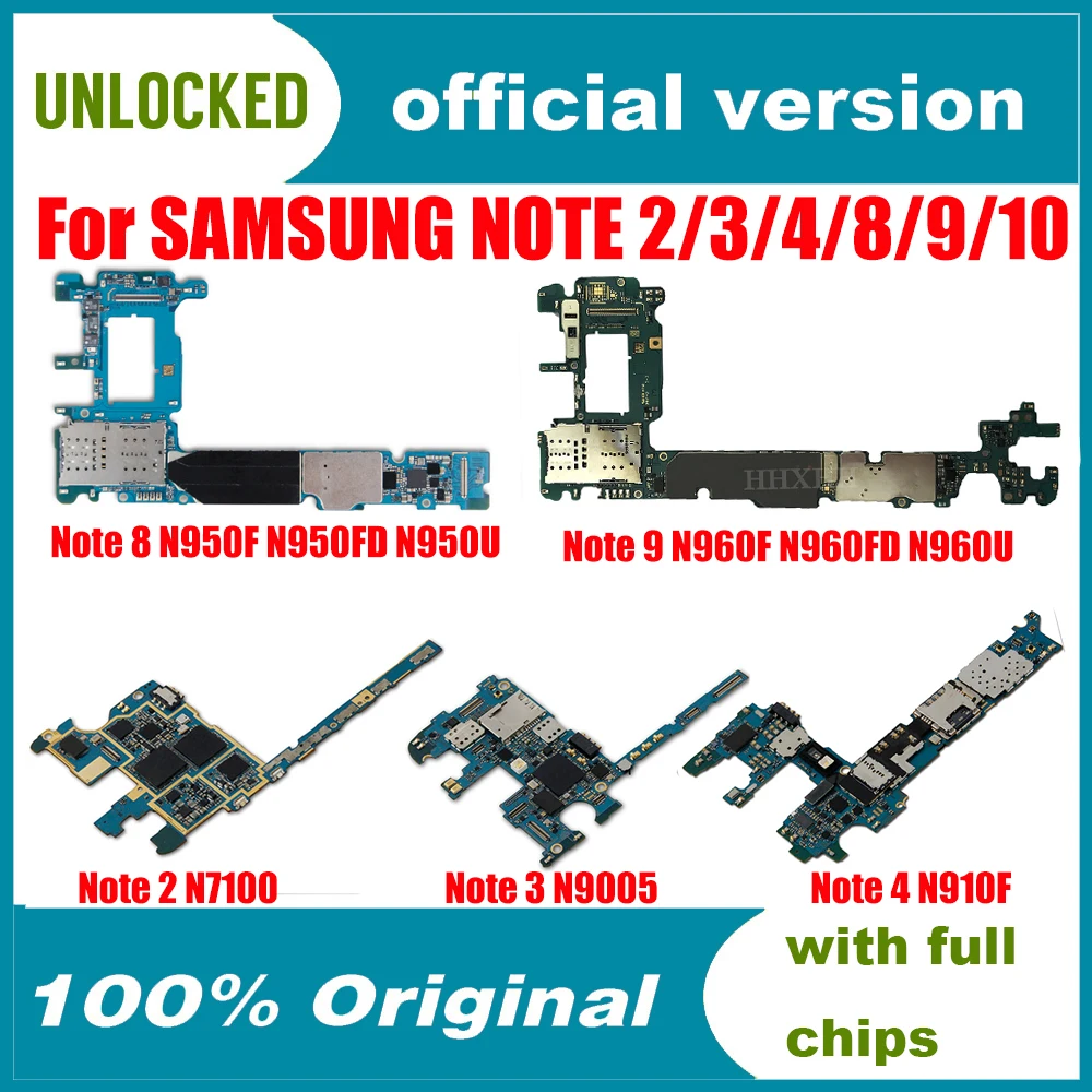 Оригинальная материнская плата для Samsung Galaxy Note 8 N950FD N950F N950U 4 N910F 9 разблокированная