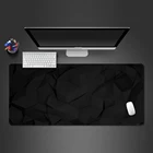 Коврик для мыши в абстрактном 3d стиле, резиновый коврик для компьютерной мыши, большой коврик для компьютерной клавиатуры и мыши, черный цвет