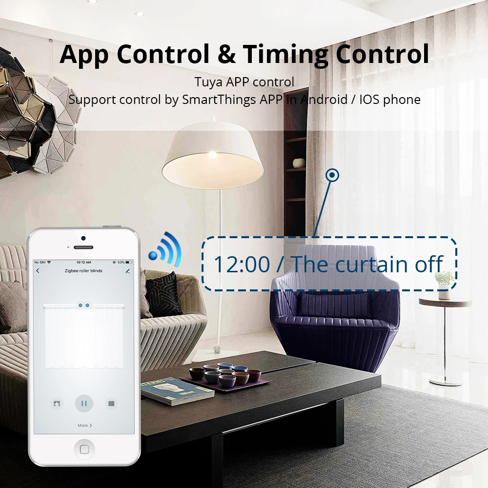 Электрические шторы Zemismart Zigbee, Alexa, управление Google Home через Smart Life SmartThings (art.: 3a36664feda) - 3a36664feda
