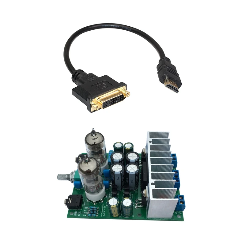 1 комплект Hi-Fi 6J1 ламповый усилитель для наушников и шт. фут 0 3 м HDMI-DVI DVI-D 24 + 5 кабель