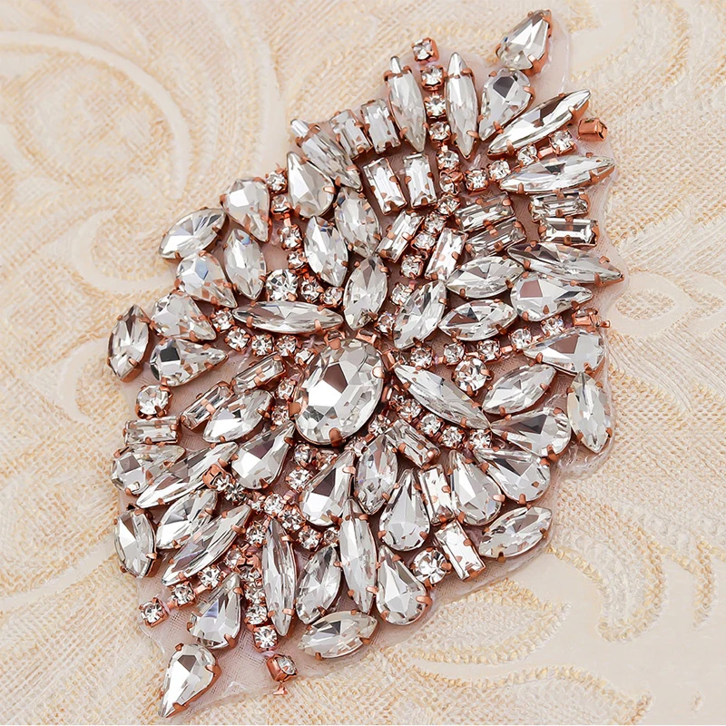 Wenxi Strass Rhinestones Applique Iron-on Patch - DIY Crystal Patch for Shoes (Swarovski) [One Pair] image 5