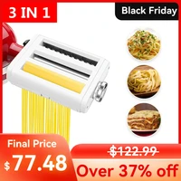 for kitchenaid stand mixers pasta maker attachment 3 in 1 set pasta sheet roller dough roller cutter noodle maker