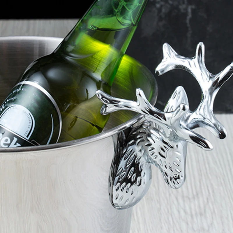 5л голова оленя ведро льда Европейский ретро шампанское из нержавеющей стали