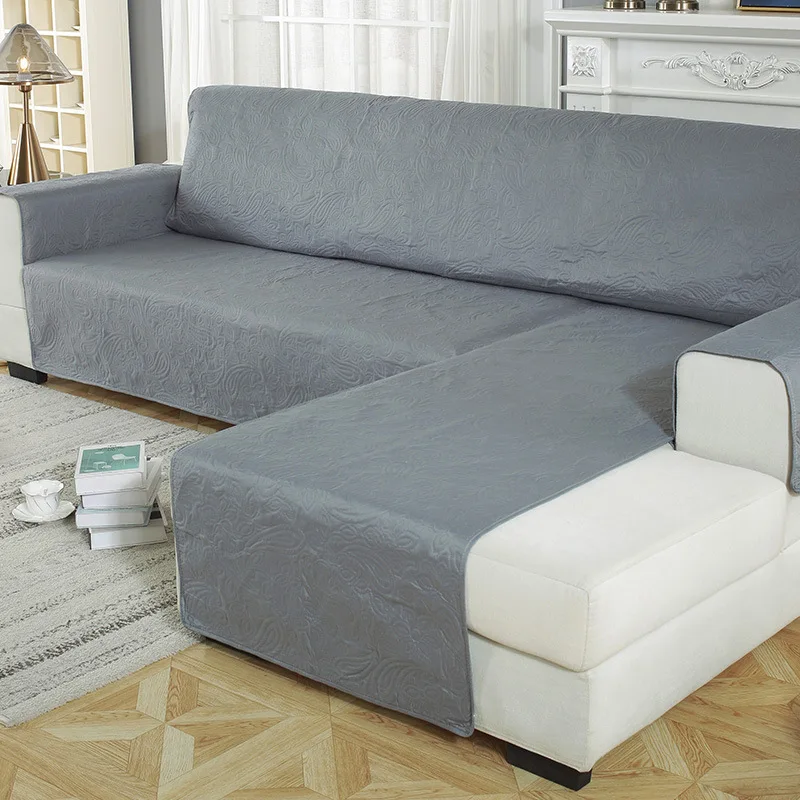 

Waterproof Sofa Cover For Living Room Anti Slip L Shape Corner Couch Covers Quilted L Form Slipcovers Grey Furniture Protector