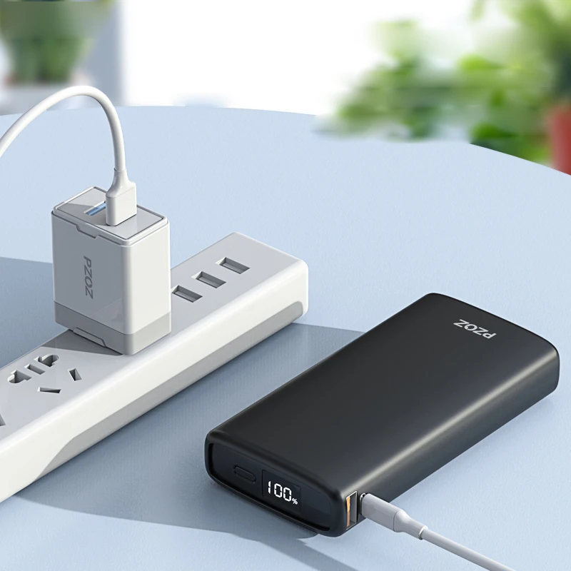 PZOZ 20000 мАч Внешний аккумулятор USB C PD быстрое зарядное устройство для iPhone samsung xiaomi type C Быстрая зарядка 3,0 USB внешний аккумулятор